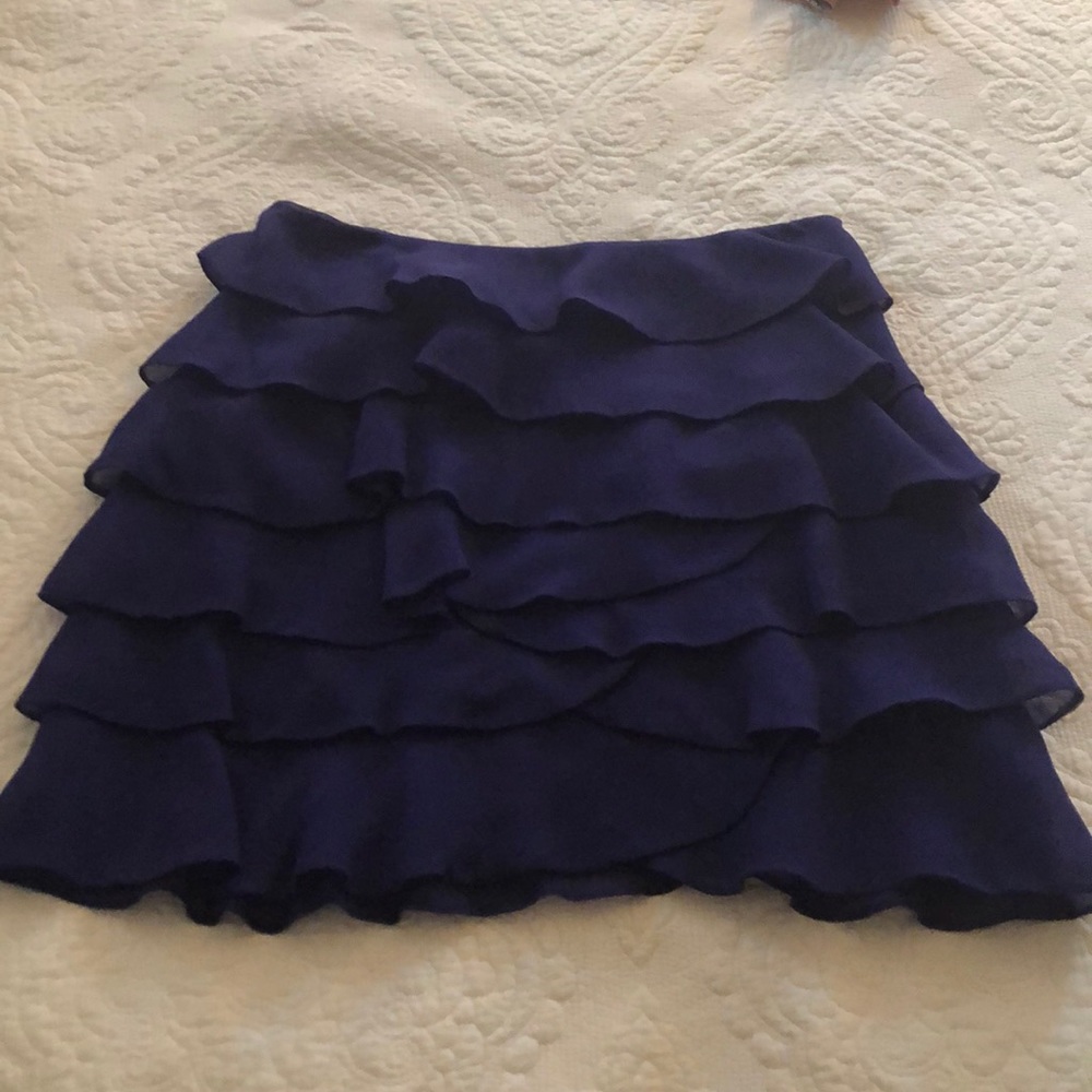 Karen Millen Blue Ruffle Skirt size 8
